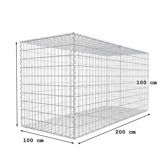 Габион 200 x 100 x 100 см, тел Ф4.00 мм, око 100 x 50 мм