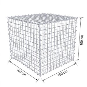 Габион 100×100×100 см – мрежа 5×5 см, заварен габион от поцинкована тел