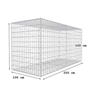 Габион 200×100×100 см – мрежа 10×5 см, заварен габион от поцинкована тел