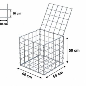 Габион 50×50×50 см – мрежа 10×10 см, заварен габион от поцинкована тел